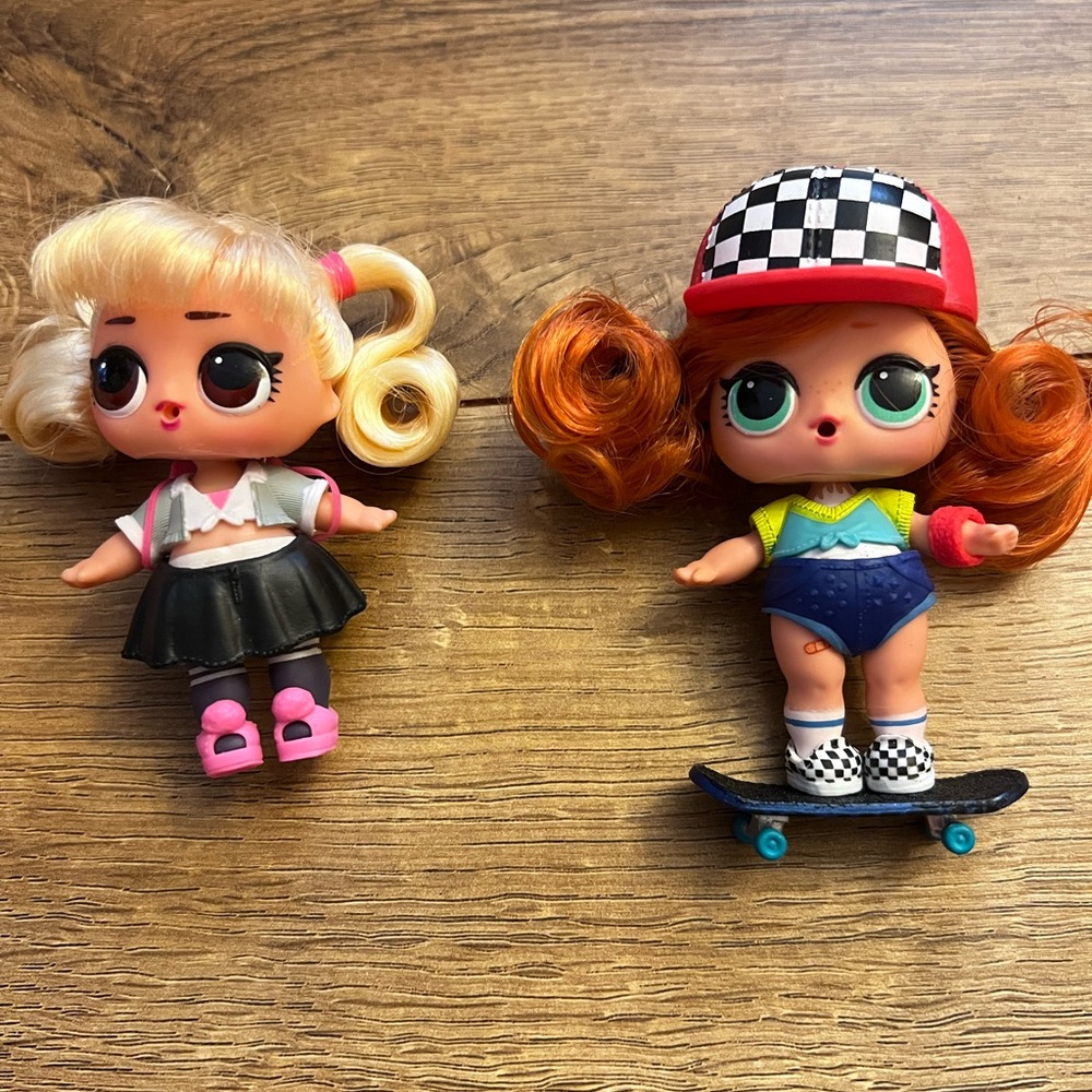 L.O.L. surprise Hairgoals “Oops Baby” and “Sk8er Grrrl”